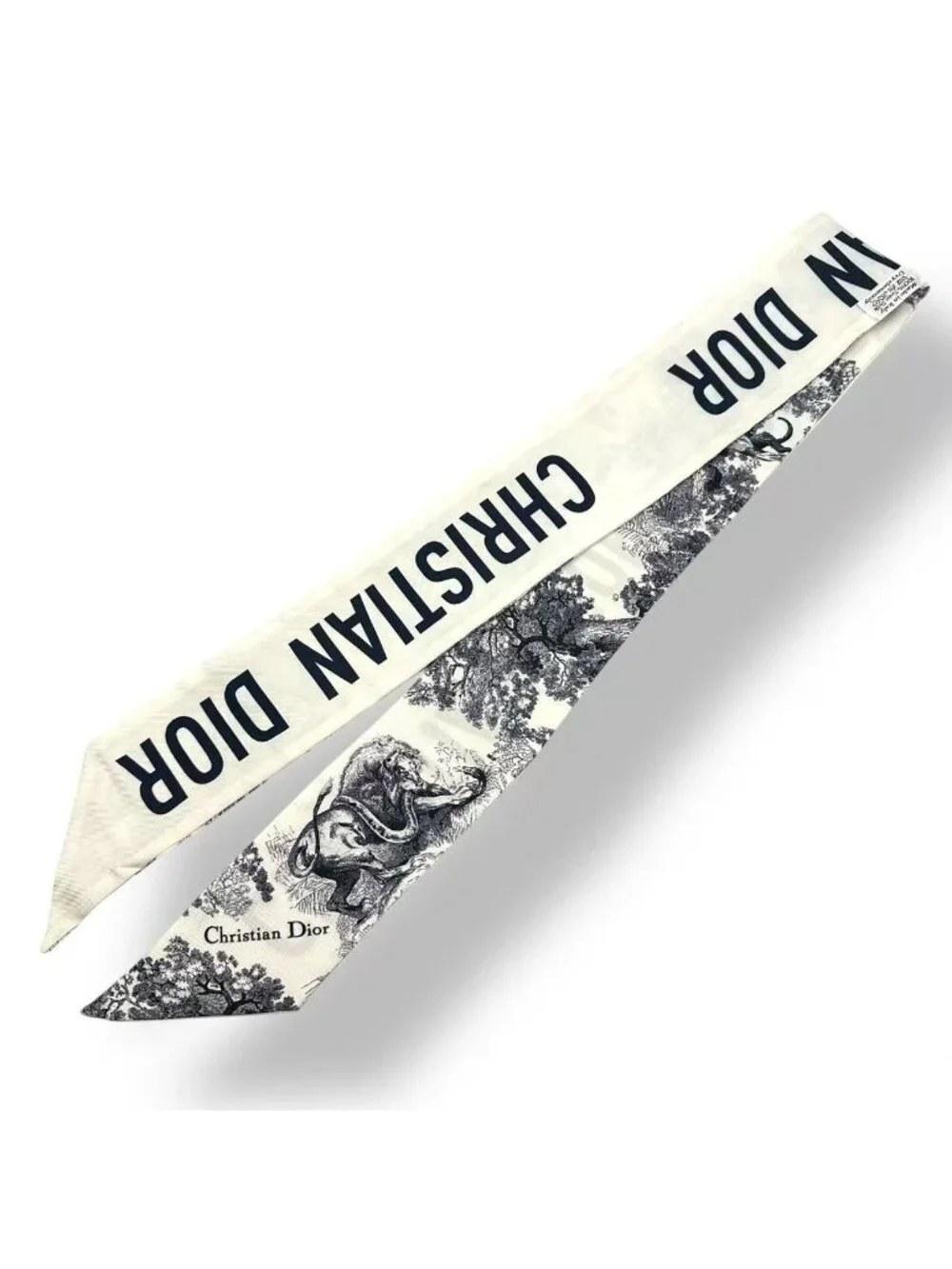 Dior Mitzah Scarf White Silk